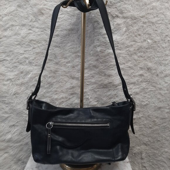 Vintage Y2K Coach 1417 Black Leather With White Stitching Crossbody bag - Picture 3 of 10